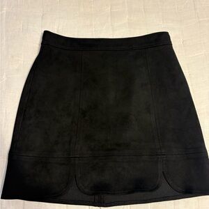 Skies are Blue Black Suede Skirt
